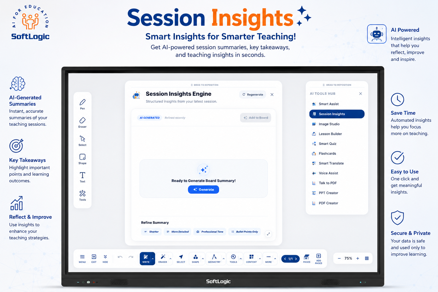 AI Smart Board Software for Interactive Flat Panel
